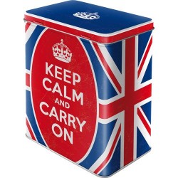 Cutie de depozitare metalica - Keep Calm and Carry On